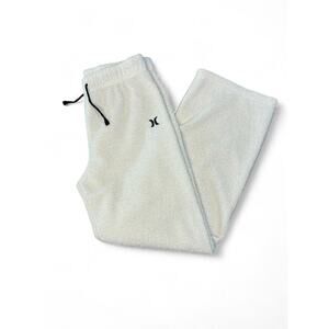 Hurley White Sherpa Straight Legged Sweatpants Embroidered Logo Kids XL